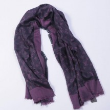 Best 1:1 Louis Vuitton Scarves Cotton WJLV091 Purple JK3856eT55