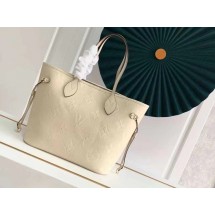 Best Louis Vuitton NEVERFULL MM M45685 Cream JK592Ml87