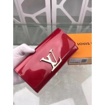 Cheap Louis Vuitton Patent Calf Leather LOUISE WALLET M64550 Wine JK472ZZ98