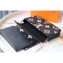 Fake Louis Vuitton LV CRAFTY POCHETTE FELICIE Chain Bag M69515 black JK693Qv16