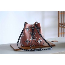 Fake Louis Vuitton Monogram Canvas Neonoe Adjustable Strap Handbag M44020 brown JK1468lF58