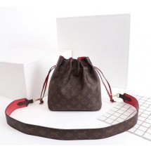 Fake Louis Vuitton Monogram Canvas NOE POUCH M43445 red JK1377EQ38