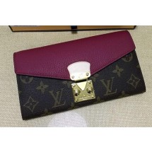 Fake Louis Vuitton Monogram Canvas PALLAS WALLET M58413 Purple JK600Lh27