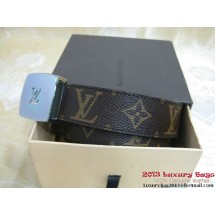 Fake Louis Vuitton Monogram Canvas Reversible Belt M6890M Silver JK2940eZ32