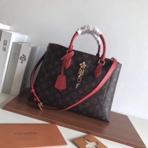 Fake Louis Vuitton Original Monogram Canvas Original TOTE FLEUR 43551 Red JK1976ny77