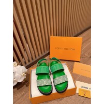 Fake Louis Vuitton SANDAL 91082-3 Heel 2CM JK1950yQ90