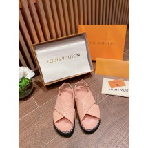 Fake Louis Vuitton SANDAL 91083-1 Heel 2CM JK1948Qv16