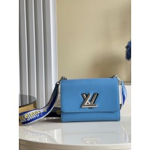 Fake Louis Vuitton TWIST MM M57505 Bleuet Blue JK516ny77