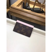 Imitation 1:1 Louis Vuitton Monogram Canvas CARD HOLDER M60703 pink JK394LT32