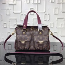 Imitation Fashion Louis Vuitton Monogram Canvas MANHATTAN Bag M43482 Wine JK2235kd19