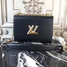 Imitation Fashion Louis vuitton original epi leather TWIST MM M50332 black JK1870kd19