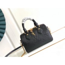 Imitation High Quality Louis Vuitton Monogram Empreinte SPEEDY BANDOULIERE 20 M58953 black JK164HH94
