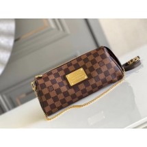 Imitation Louis Vuitton Original Damier Ebene Canvas Eva Clutch N55213 JK309AI36