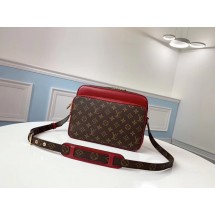 Imitation Louis vuitton original monogram canvas Shoulder Bag M51478 red JK1064Tm92