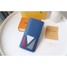 Knockoff Louis Vuitton BRAZZA WALLET M30791 blue JK45vf92