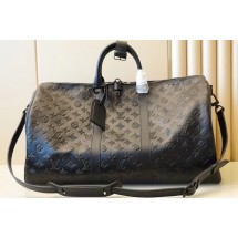 Knockoff Louis Vuitton KEEPALL BANDOULIERE M41146 black JK546Bt18