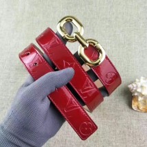Louis Vuitton 30mm Patent Leather Belt M4226 Red JK2785yC28