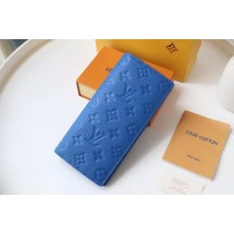 Louis Vuitton BRAZZA WALLET M80592 blue JK102Qu69