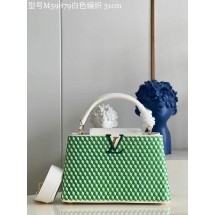 Louis Vuitton CAPUCINES M59879 White & Green JK5758su78