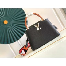 Louis Vuitton CAPUCINES Original Leather PM M59020 Black JK85Zf62