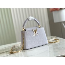 Louis Vuitton CAPUCINES PM M57228 Pearl White JK5863jf20