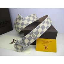 Louis Vuitton Damier Azur Canvas Belt LV2050 Silver JK2927qM91