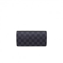 Louis Vuitton Damier Graphite Canvas Brazza Wallet N62665 JK728Il41