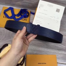 Louis Vuitton INITIALES 40MM BELT M0035S dark blue JK2753yk28