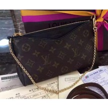 Louis Vuitton M41638 Black Monogram Canvas PALLAS Clutch JK2393Il41