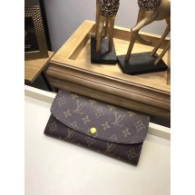 Louis Vuitton Monogram Canvas EMILIE WALLET M61289 Yellow JK492Gp37