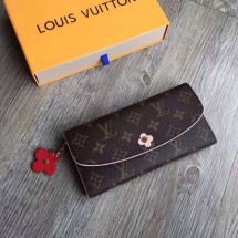 Louis Vuitton Monogram Canvas EMILIE WALLET M64202 Red JK507Cw85