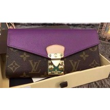 Louis Vuitton Monogram Canvas PALLAS WALLET M58414 Purple JK628UF26