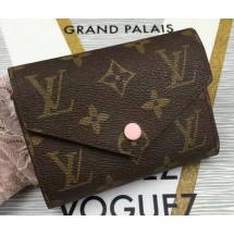 Louis Vuitton Monogram Canvas Victorine Wallet M62360 Pink JK567DO87