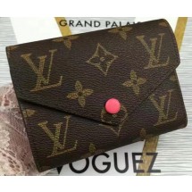 Louis Vuitton Monogram Canvas Victorine Wallet M62360 Rose JK563yk28