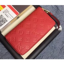 Louis Vuitton Monogram Empreinte ZIPPY WALLET M60571 Red JK596lu18