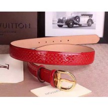 Louis Vuitton Monogram Vernis Belt LV4768 Red JK2809sY95
