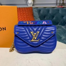 LOUIS VUITTON NEW WAVE CHAIN BAG PM M53924 Bleu Neon JK1129iv85