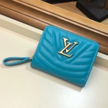 LOUIS VUITTON NEW WAVE COMPACT WALLET M63789 blue JK344vN22