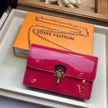 Louis Vuitton Original CHERRYWOOD CHAIN WALLET M63306 rose JK1452NP24