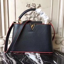Louis Vuitton Original Leather CAPUCINES BB M54419 Black JK2174Pu45