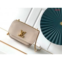 Louis Vuitton Original Lockme chain small handbag M57067 grey JK686lk46