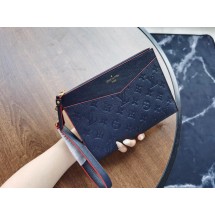 Louis Vuitton Original Monogram Empreinte Clutch bag MELANIE M68705 Navy blue JK858vX33