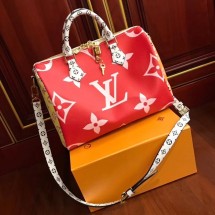 Louis Vuitton original SPEEDY 30 BANDOULIERE M40391 red JK1318bT70