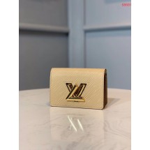 Louis vuitton original TWIST MULTICARTES card holder M68681 beige JK217pB23