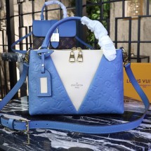 Louis vuitton original V TOTE BB M44397 blue&beige JK1459uU16