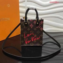 Louis Vuitton PETIT SAC PLAT M69442 black JK427Va47