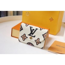 Louis Vuitton ROSALIE COIN PURSE M80755 Beige JK76rf73