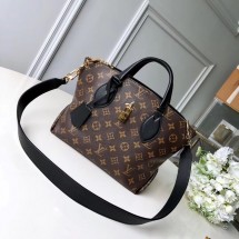 Luxury Louis vuitton FLOWER ZIPPED TOTE BB M44351 black JK1432UV86