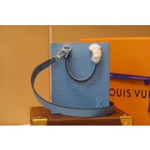 Luxury Louis Vuitton PETIT SAC PLAT M80168 blue JK337UV86