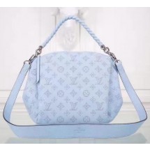 Replica Designer Louis Vuitton Mahina Leather BABYLONE CHAIN BB Bag M51223 Blue JK2327Bb80